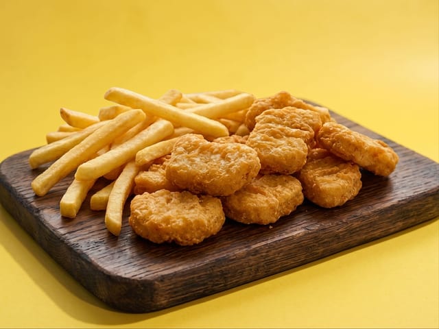 10 Piece Chicken Nuggets Basket & Fries.